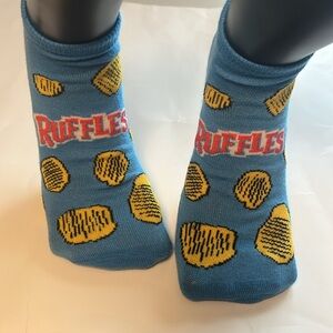 Ruffles Chips Socks Ankle Womens NWT